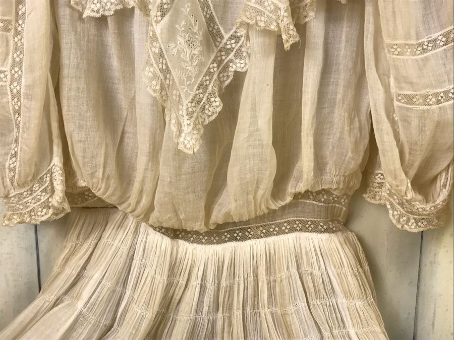 Pair Of Vintage Women's White Lace Dresses [Photo 8]