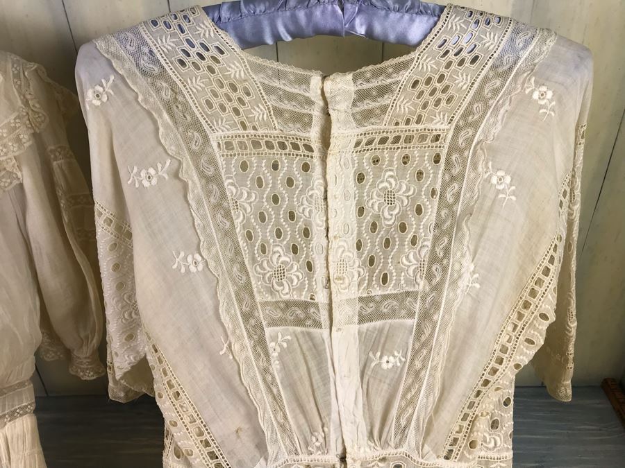 Pair Of Vintage Women's White Lace Dresses [Photo 10]