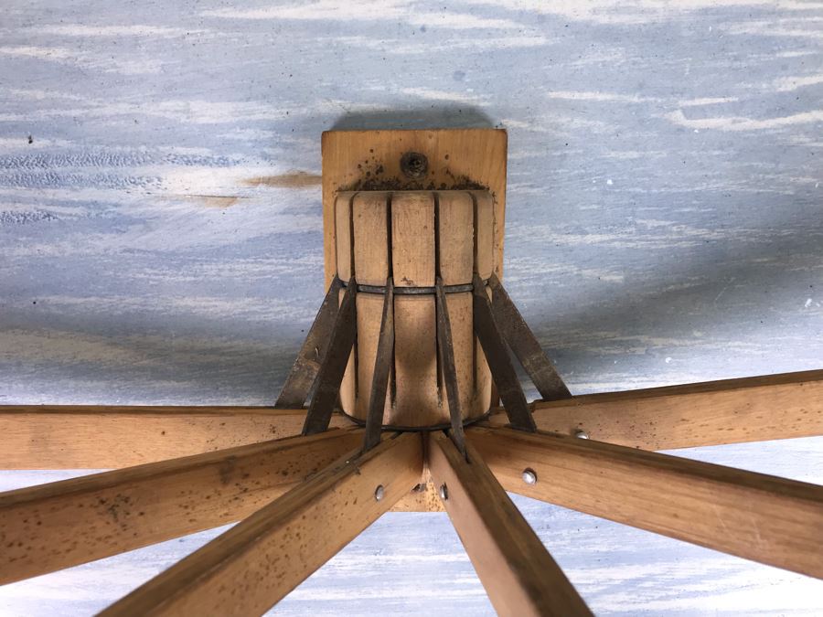 Vintage Folding Wooden Wall Clothes Rack [Photo 2]