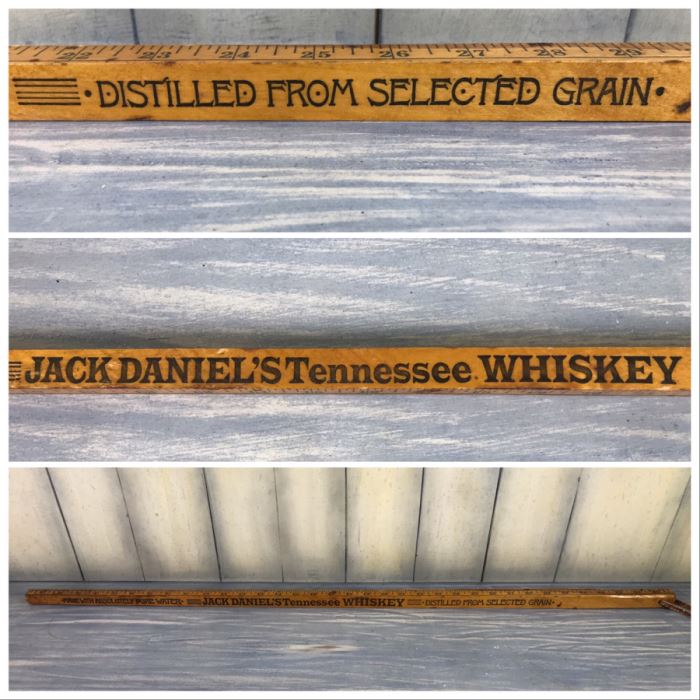 Vintage Jack Daniel's Tennessee Whiskey Advertising Square Measuring Yard Stick US And Metric [Photo 1]