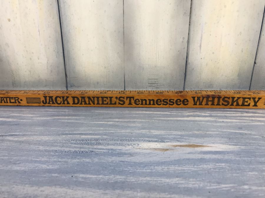 Vintage Jack Daniel's Tennessee Whiskey Advertising Square Measuring Yard Stick US And Metric [Photo 3]