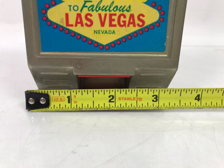 Mini Jackpot Bank Slot Machine Welcome To Fabulous Las Vegas Advertising By Reno Plastic Mfg Co Sparks Nevada 3.5' X 6' [Photo 8]
