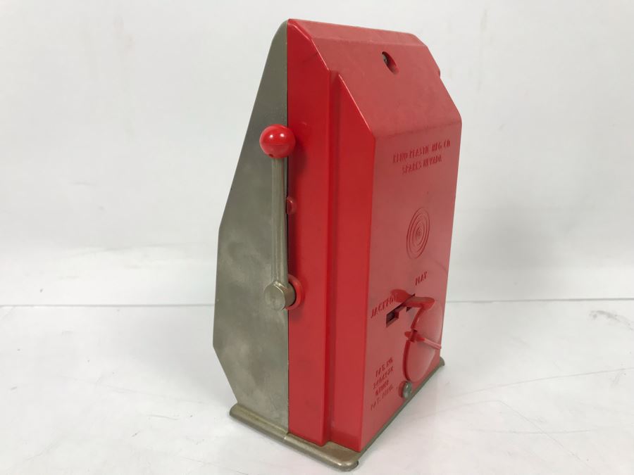 Mini Jackpot Bank Slot Machine Welcome To Fabulous Las Vegas Advertising By Reno Plastic Mfg Co Sparks Nevada 3.5' X 6' [Photo 6]