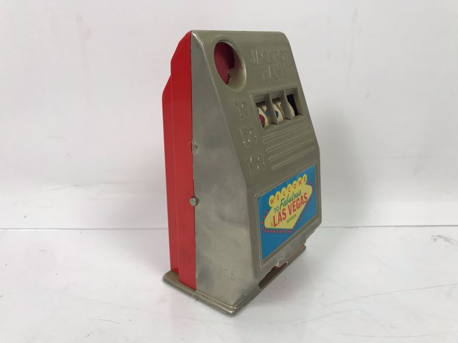 Mini Jackpot Bank Slot Machine Welcome To Fabulous Las Vegas Advertising By Reno Plastic Mfg Co Sparks Nevada 3.5' X 6' [Photo 4]