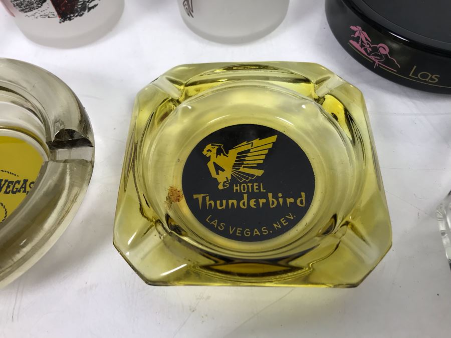 Vintage Las Vegas Ashtrays And Pair Of Las Vegas Drinking Glasses [Photo 8]