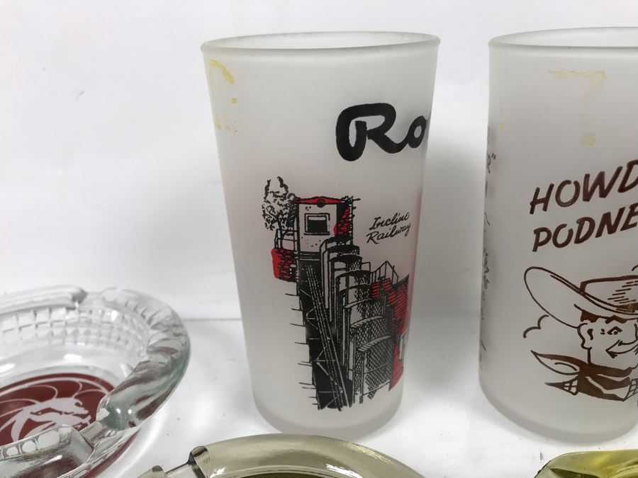 Vintage Las Vegas Ashtrays And Pair Of Las Vegas Drinking Glasses [Photo 14]