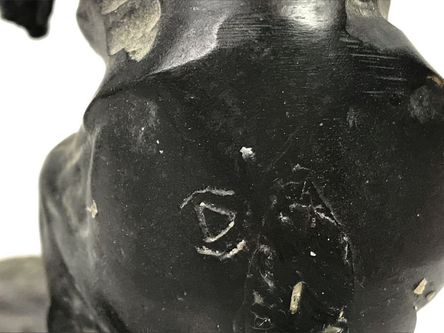 Frederic Remington Bronze Table Lamp With Colored Glass Shade [Photo 11]