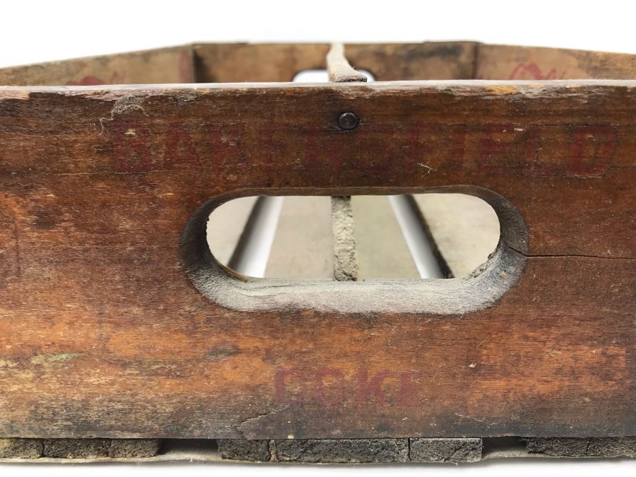 Vintage Bakersfield CA Wooden Drink Coca-Cola In Bottles Crate [Photo 8]