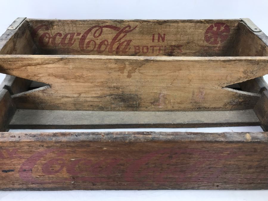 Vintage Bakersfield CA Wooden Drink Coca-Cola In Bottles Crate [Photo 3]