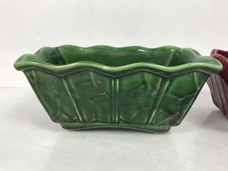 Pair Of McCoy USA Ceramic Planters 7'L And 7.5'L [Photo 4]