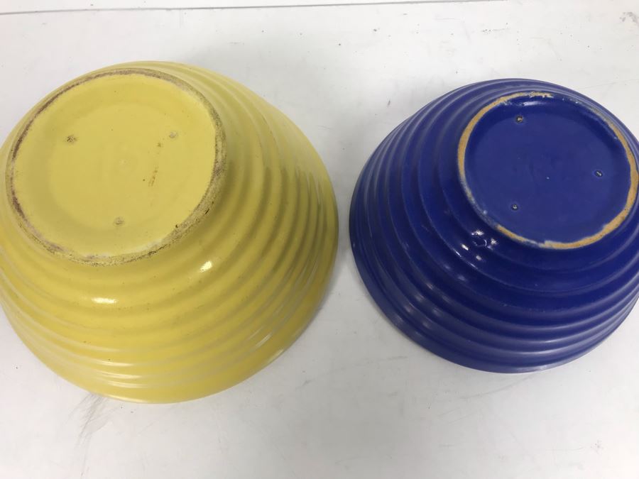 Pair Of Yellow And Blue USA Mixing Bowls 8.5'R And 7'R [Photo 7]