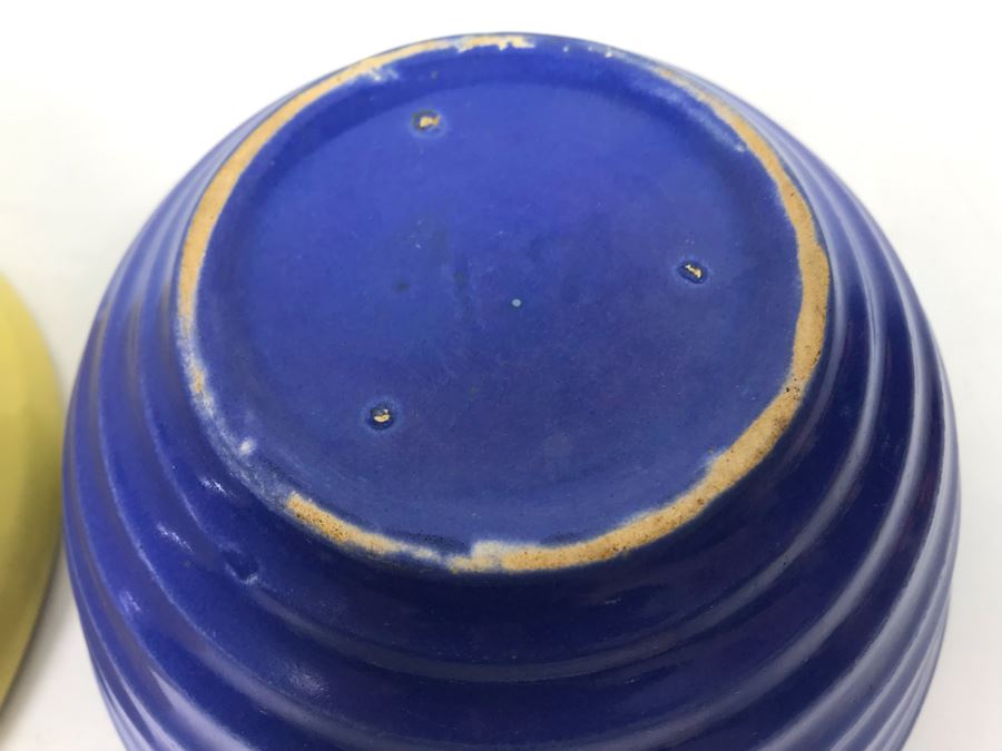 Pair Of Yellow And Blue USA Mixing Bowls 8.5'R And 7'R [Photo 9]