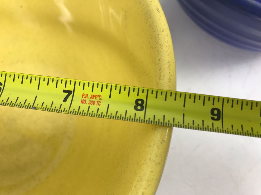 Pair Of Yellow And Blue USA Mixing Bowls 8.5'R And 7'R [Photo 5]