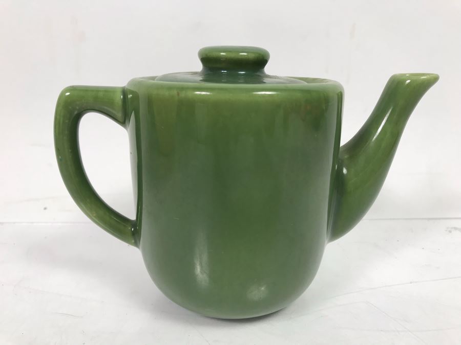 Vintage Green Bauer Pot With Lid - Note Lid Has Slight Chip On Inside Rim - See Photo [Photo 2]