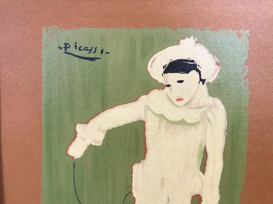 Framed Picasso White Clown Print 18 X 24 [Photo 4]