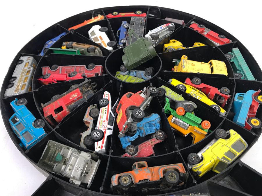 1968 Mattel Hot Wheels Super Rally Case Filled With Various Cars Including Hot Wheels, Goodee, Matchbox And More - See Photos [Photo 8]