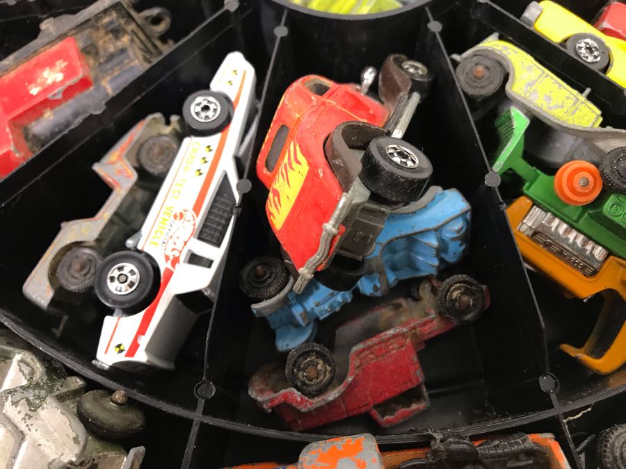 1968 Mattel Hot Wheels Super Rally Case Filled With Various Cars Including Hot Wheels, Goodee, Matchbox And More - See Photos [Photo 21]