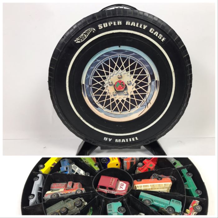1968 Mattel Hot Wheels Super Rally Case Filled With Various Cars Including Hot Wheels, Matchbox And More - See Photos [Photo 1]