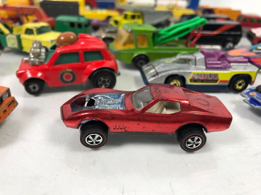 Various Cars Including Hot Wheels Redline Cars And Matchbox With Car Case [Photo 3]