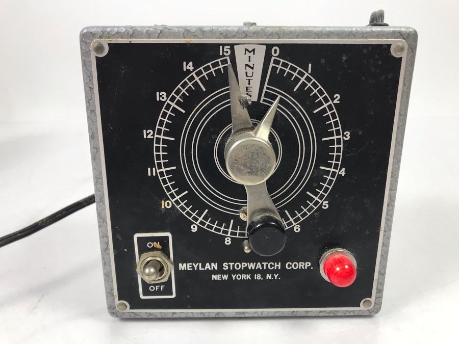 Vintage Meylan Stopwatch Corp Electronic Timer With Buzzer 5'W  X 5'H