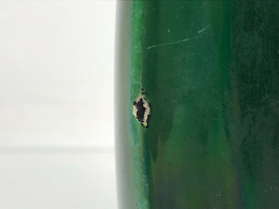 Vintage Green Royal Haeger USA Pottery Paint Glaze Has Chip - See Photo 11'H [Photo 8]