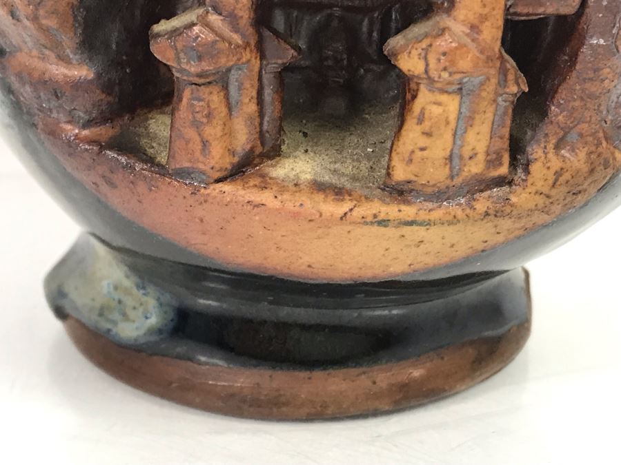 Signed Japanese Pottery Vase 6'H [Photo 7]