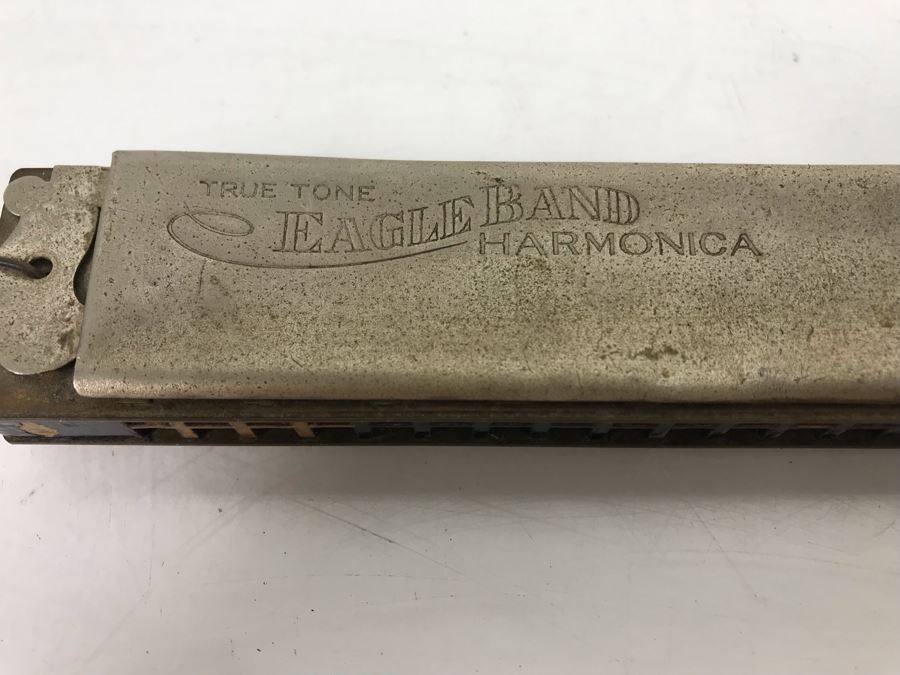 (3) Vintage Harmonicas: M. Hohner Marine Band, Hohner Blues Band, Eagle Band Harmonica [Photo 6]