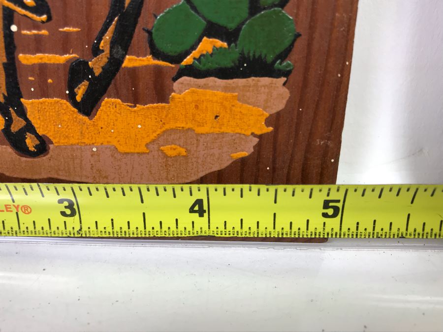 Pair Of Well Executed Mexican Native Stick Art / Straw Folk Art Paintings And Pair Of Hand Painted Mexican Scene Paintings On Board [Photo 12]