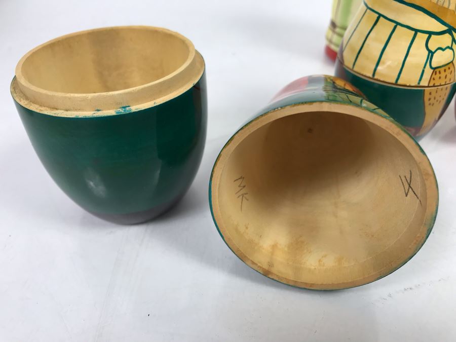 (2) Sets Of Wooden Nesting Dolls [Photo 11]