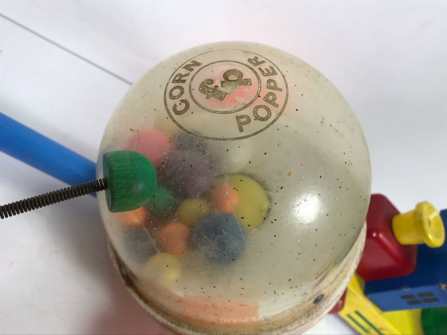 Vintage Kids Toys Lot With Fisher Price Corn Popper, Little Snoopy, Humpty Dumpty, Tug-A-Bug And Japanese Wooden Train Toy [Photo 13]