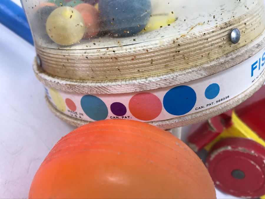 Vintage Kids Toys Lot With Fisher Price Corn Popper, Little Snoopy, Humpty Dumpty, Tug-A-Bug And Japanese Wooden Train Toy [Photo 16]