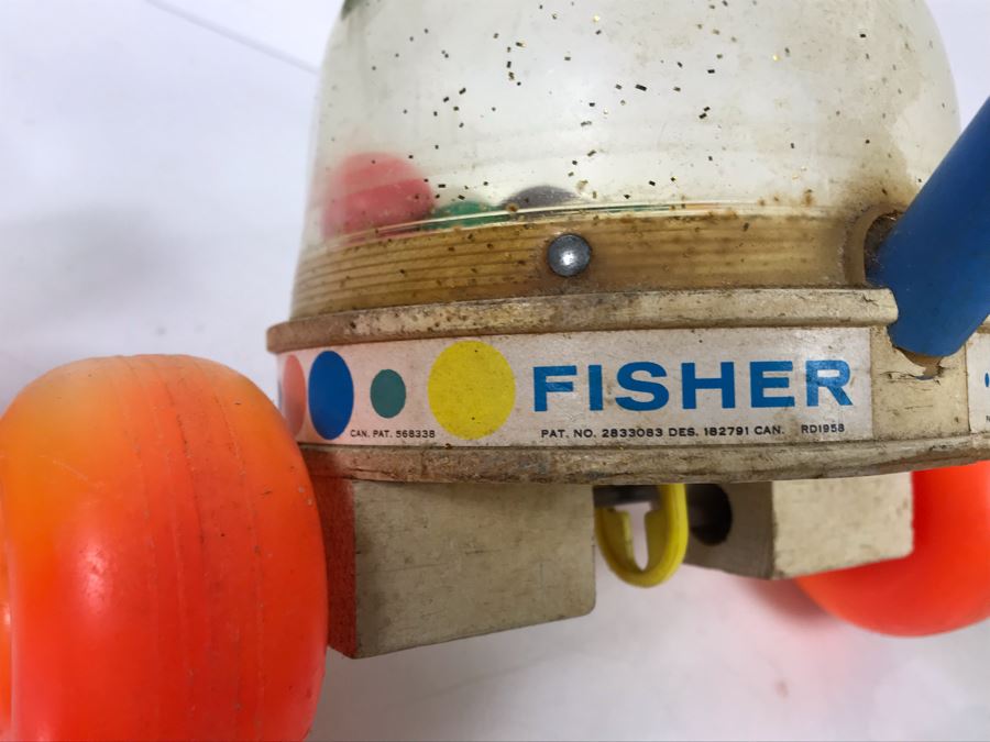 Vintage Kids Toys Lot With Fisher Price Corn Popper, Little Snoopy, Humpty Dumpty, Tug-A-Bug And Japanese Wooden Train Toy [Photo 19]