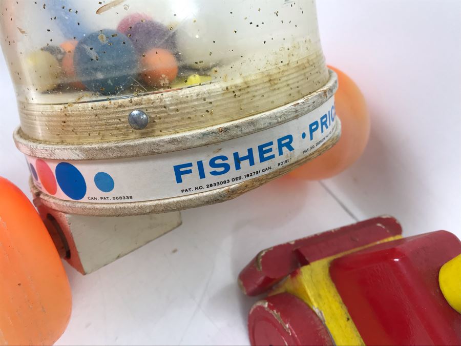 Vintage Kids Toys Lot With Fisher Price Corn Popper, Little Snoopy, Humpty Dumpty, Tug-A-Bug And Japanese Wooden Train Toy [Photo 17]