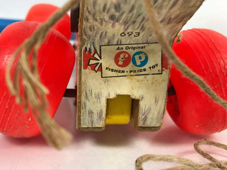 Vintage Kids Toys Lot With Fisher Price Corn Popper, Little Snoopy, Humpty Dumpty, Tug-A-Bug And Japanese Wooden Train Toy [Photo 8]