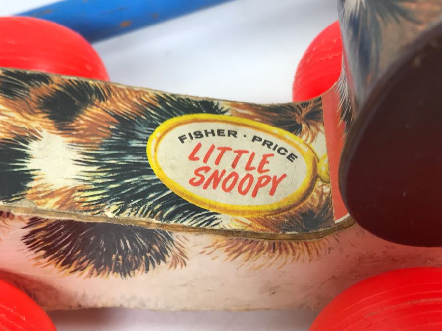 Vintage Kids Toys Lot With Fisher Price Corn Popper, Little Snoopy, Humpty Dumpty, Tug-A-Bug And Japanese Wooden Train Toy [Photo 7]