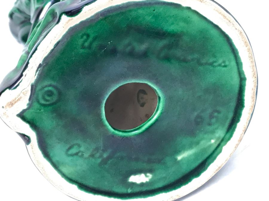 Pair Of United Ceramics California Pottery Asian Figurines Green 11'H [Photo 6]