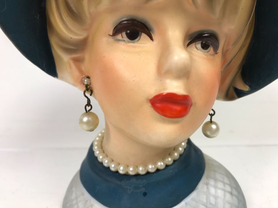 Vintage Napcoware C7494 Lady Head Vase 6'H [Photo 3]