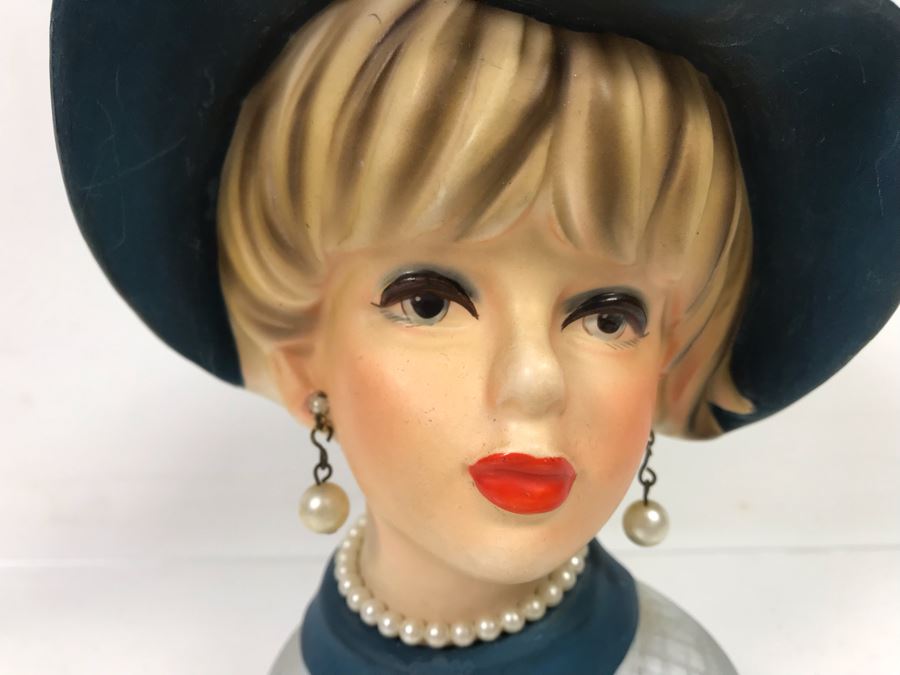 Vintage Napcoware C7494 Lady Head Vase 6'H [Photo 2]