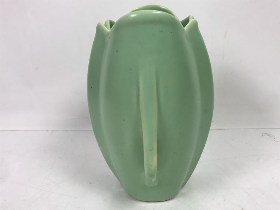 Stunning Light Green Bauer USA Pottery Vase 7'H [Photo 5]