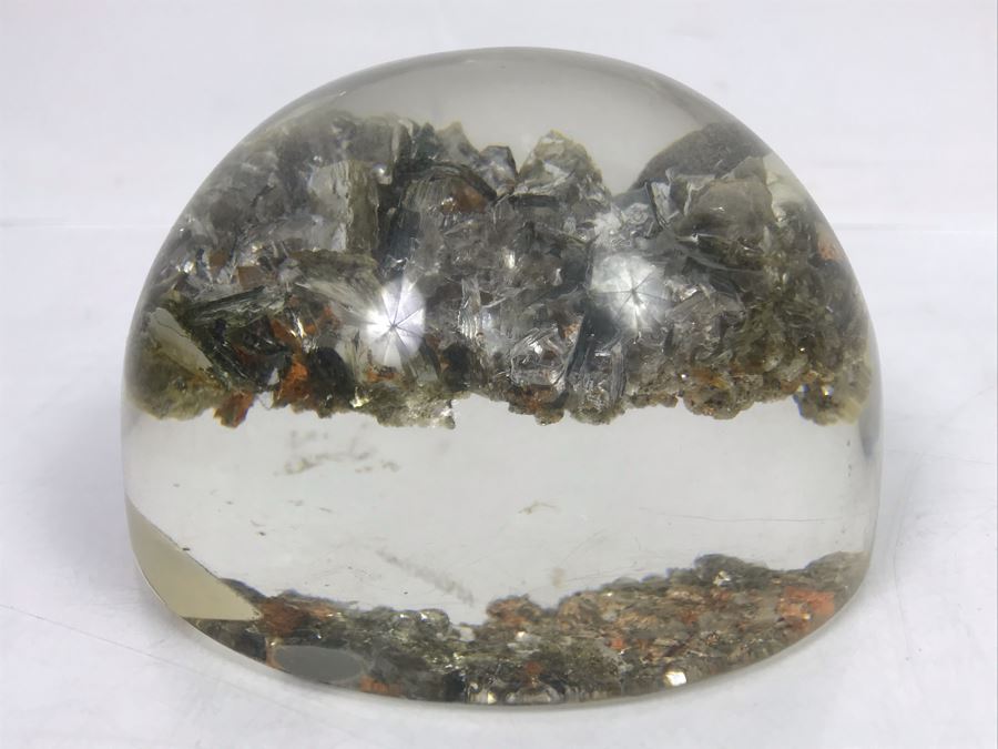 4' Lucite Paperweight With Emio Mico By Bernard Drummond Ltd Los Angeles, California [Photo 17]