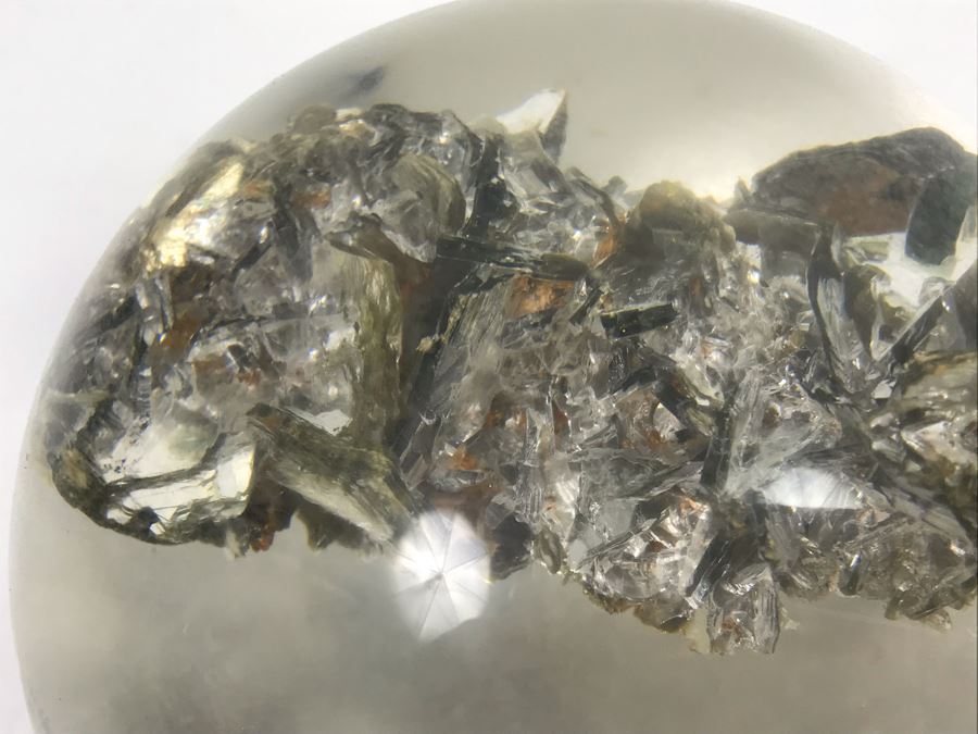 4' Lucite Paperweight With Emio Mico By Bernard Drummond Ltd Los Angeles, California [Photo 4]