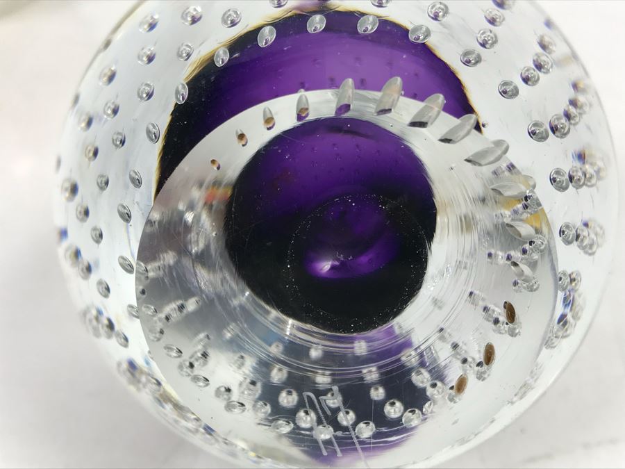 Pair Of Art Glass Paperweights: Adam Jablonski Poland And Ciig [Photo 15]