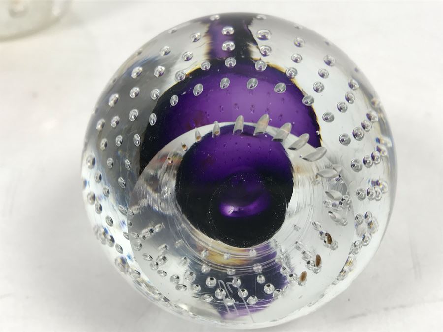 Pair Of Art Glass Paperweights: Adam Jablonski Poland And Ciig [Photo 16]
