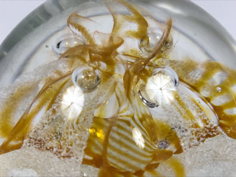 Pair Of Art Glass Paperweights: Adam Jablonski Poland And Ciig [Photo 12]