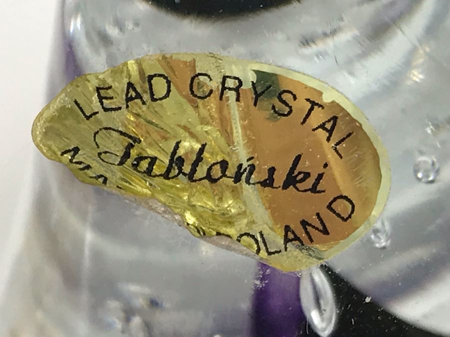 Pair Of Art Glass Paperweights: Adam Jablonski Poland And Ciig [Photo 5]