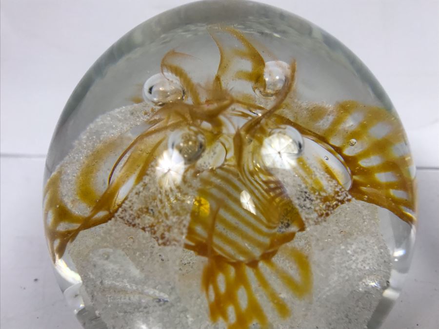 Pair Of Art Glass Paperweights: Adam Jablonski Poland And Ciig [Photo 11]