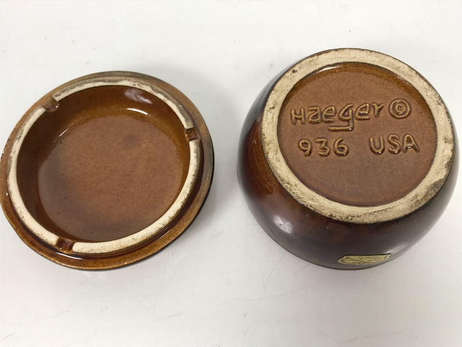 Vintage Haeger 936 USA Pottery Trinket Box Ashtray [Photo 2]