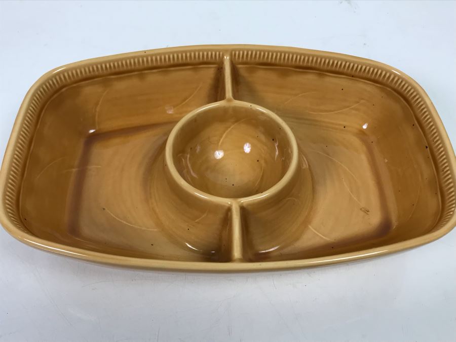 Vintage Franciscan California Divided Plate Dip Dish 11' X 7' [Photo 2]