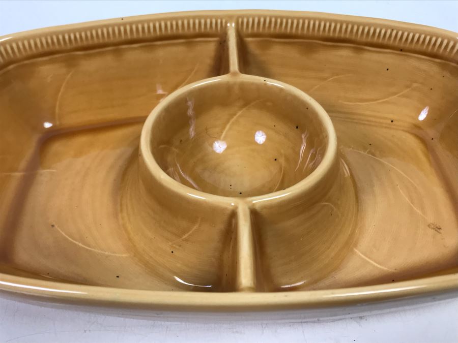 Vintage Franciscan California Divided Plate Dip Dish 11' X 7' [Photo 3]