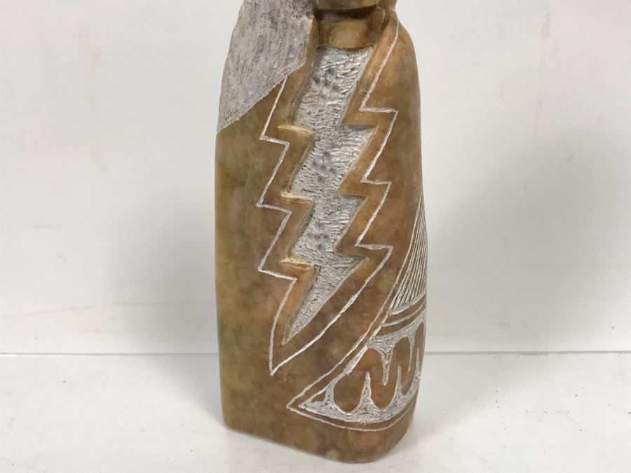 Carved Soapstone Sculpture Signed Victor 7.5'H [Photo 4]